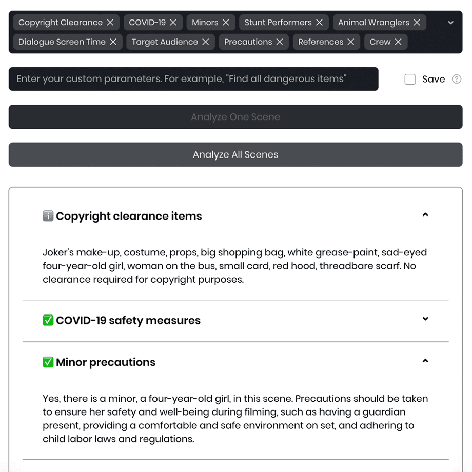 Analyze Risks in Your Script Using AI