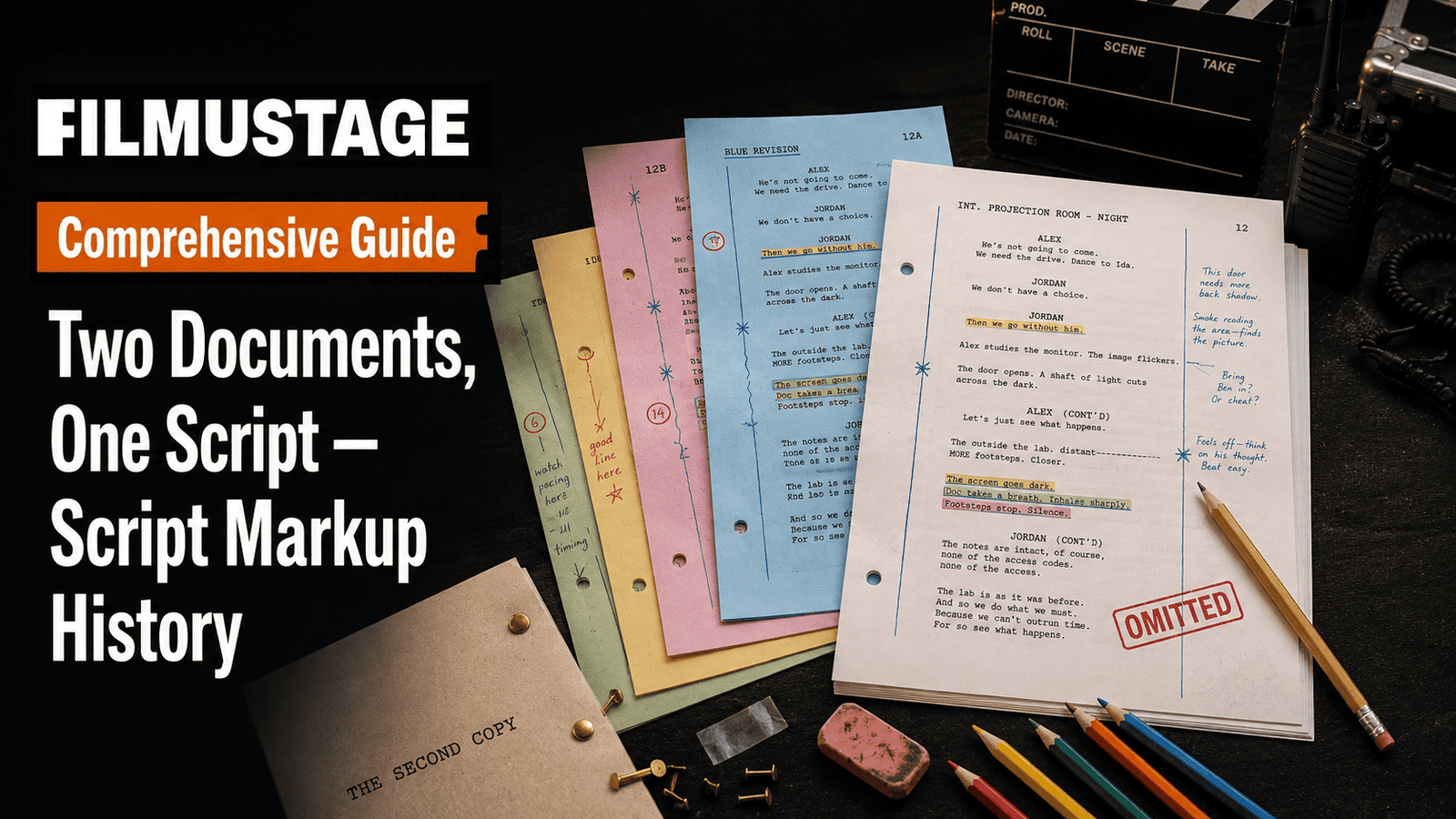 Two Documents, One Script: A History of Script Revision Colors and Markup